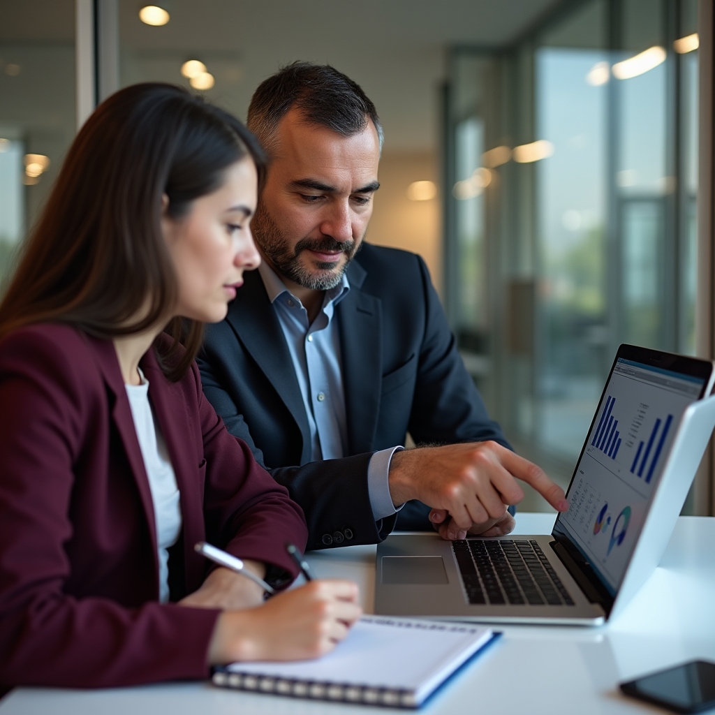 Куратор разбирает аналитический отчёт со студентом