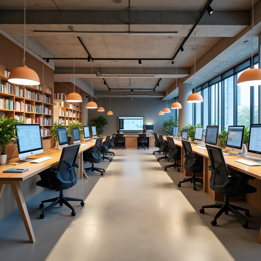 Современное учебное пространство с компьютерами